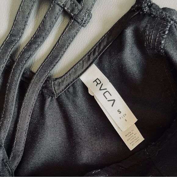 💠 RVCA Maris Black Strappy Cage Mini Shift Dress Size S - Picture 11 of 14